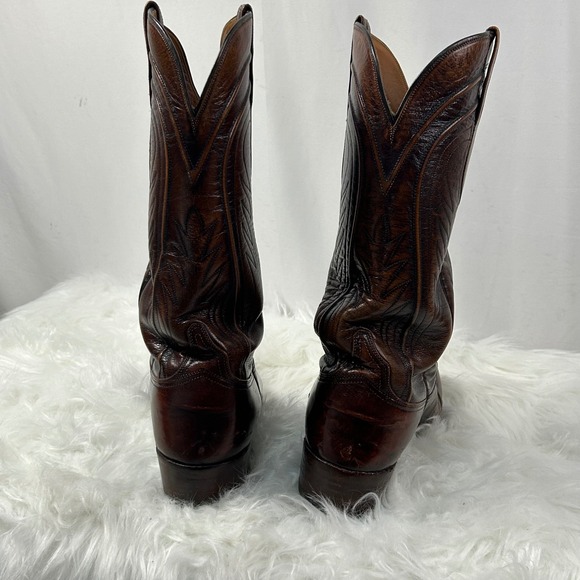 Lucchese San Antonio Mens Brown Leather Cowboy Western‎ Boots Size 9.5 EE - Picture 4 of 8
